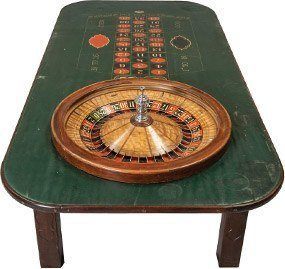 Antique roulette table