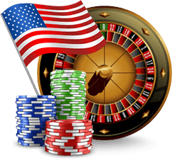 Roulette wheel US flag