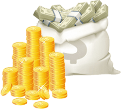 Money notes and coins